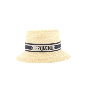 Dior Large Brim Hat With Black Band