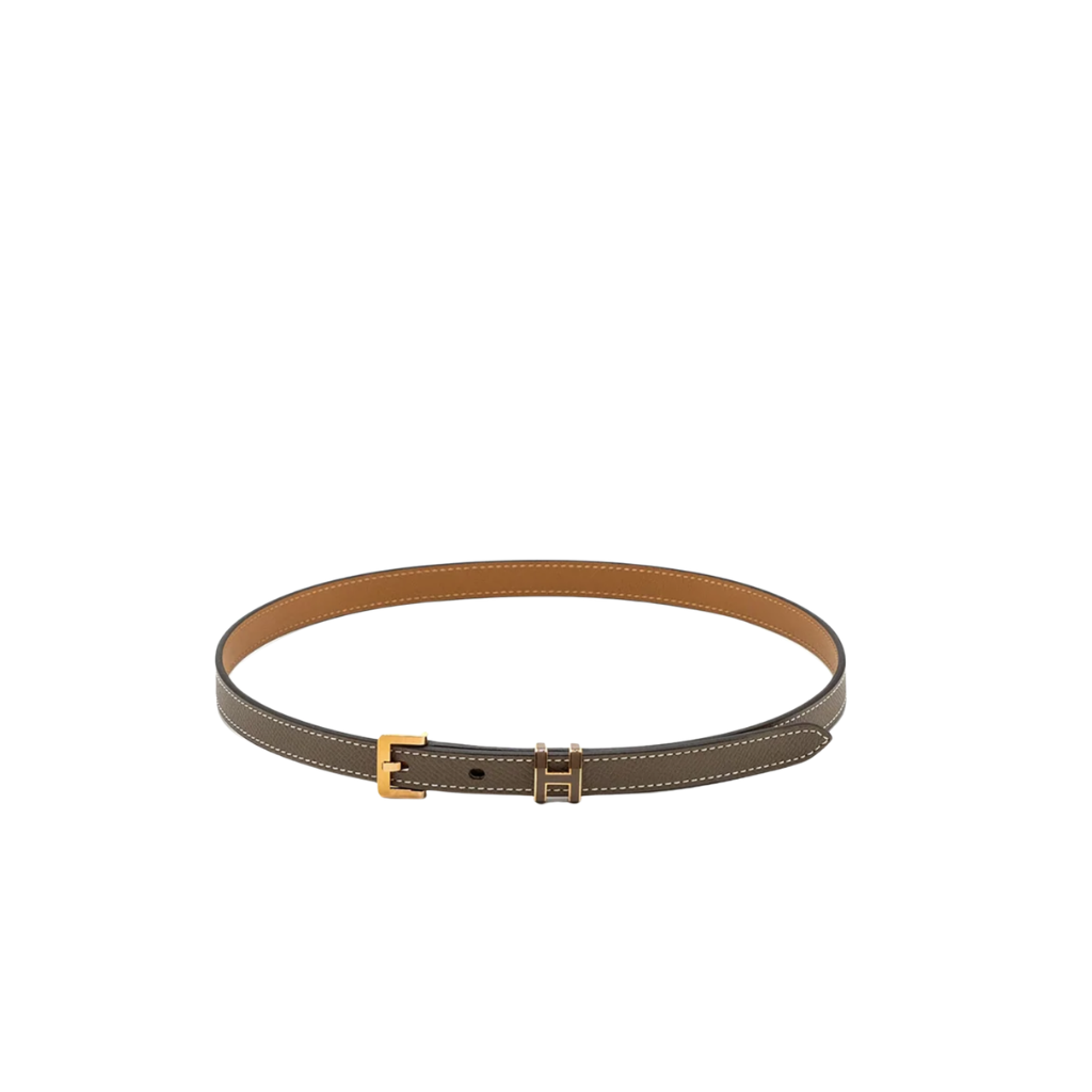 Hermes Pop H 15 Belt Epsom Etoupe RGHW Stamp U