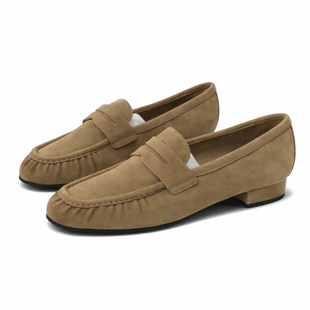 Prada Suede Loafers Desert Beige - Image 3