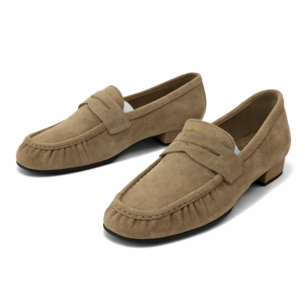 Prada Suede Loafers Desert Beige - Image 2