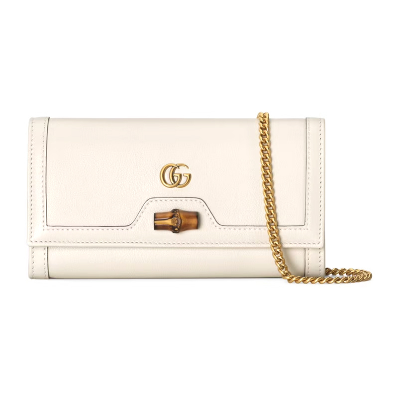 Gucci Diana chain wallet with bamboo
