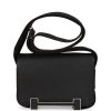 Hermes Geta Black Chevre Palladium Hardware