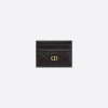 Dior Caro Five-Slot Card Holder Black