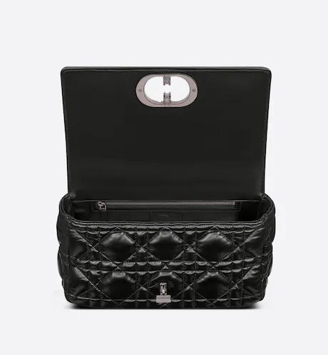 Large Dior Caro Bag Black Calfskin - Image 4