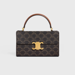 Celine Box Triomphe In Triomphe Canvas And Calfskin Tan 199992Cuz04Lu