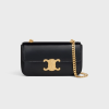 Celine Chain Box Triomphe Bag In Shiny Calfskin Black 197993Bf438No