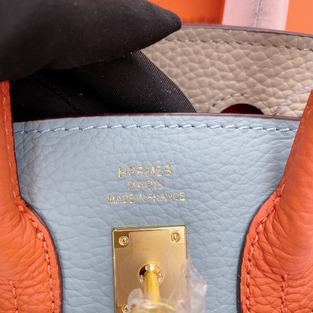 HERMES BIRKIN MINI GOLD HARDWARE EPSOM MULTICOLOR 25CM - Image 8