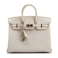 Hermes Birkin Touch 25 Beton Matte Alligator Togo Palladium Hardware
