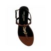 Saint Laurent Cassandre Leather Sandals
