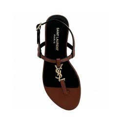 Saint Laurent Cassandre Leather Sandals