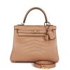 H Handbags Kelly Retourne 25 Chai Matte Alligator Gold Hardware