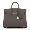 Hermes Birkin 25 Etain Togo Palladium Hardware
