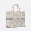 Large Dior Book Tote Gray Toile De  (42 X 35 X 18.5 Cm)