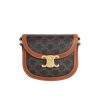 Celine Besace Clea In Triomphe Canvas And Calfskin Tan 19Cm 110962Bz4 04Lu