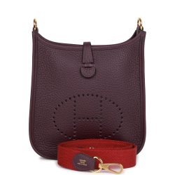 H Handbags Evelyne Tpm Cassis Clemence Gold Hardware