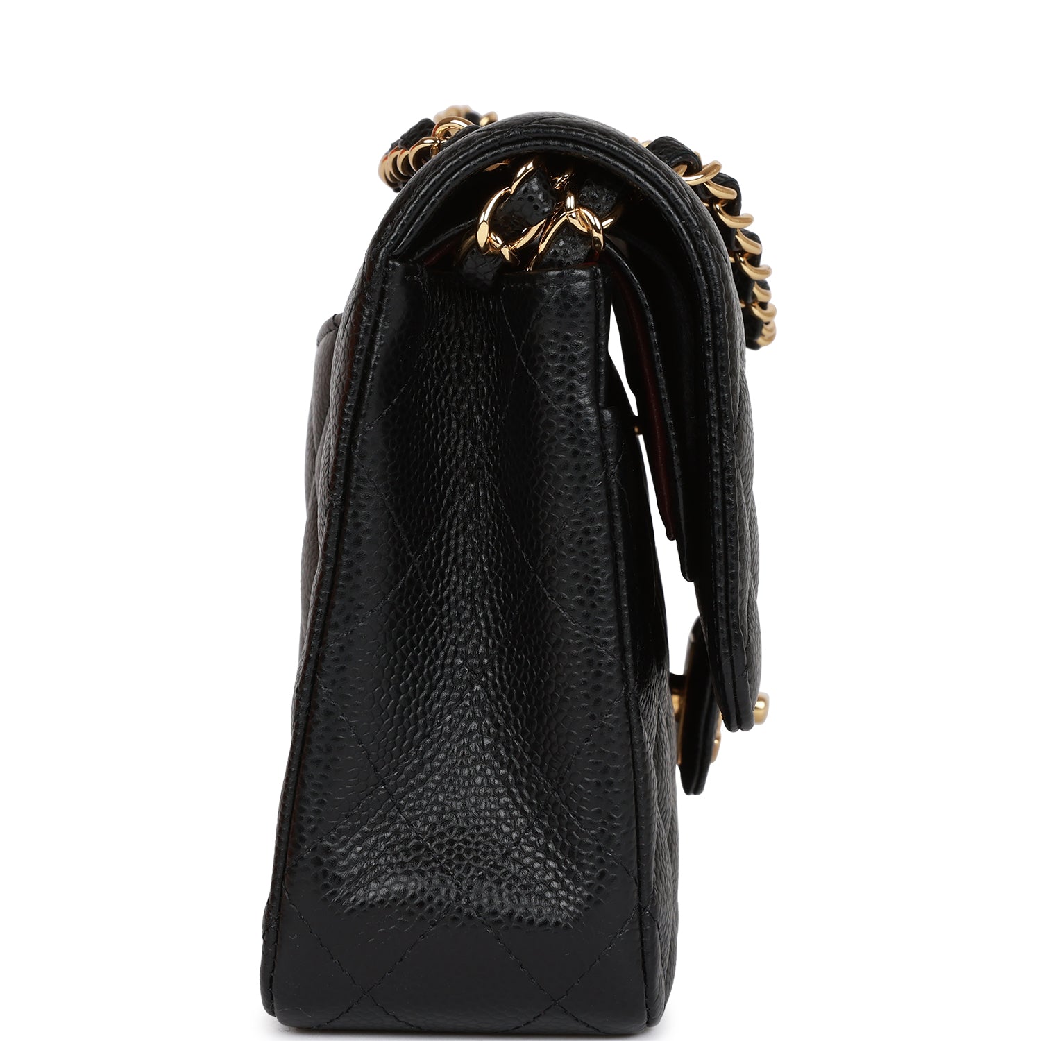 Medium Classic Double Flap Bag Black Caviar Gold Hardware - Image 2