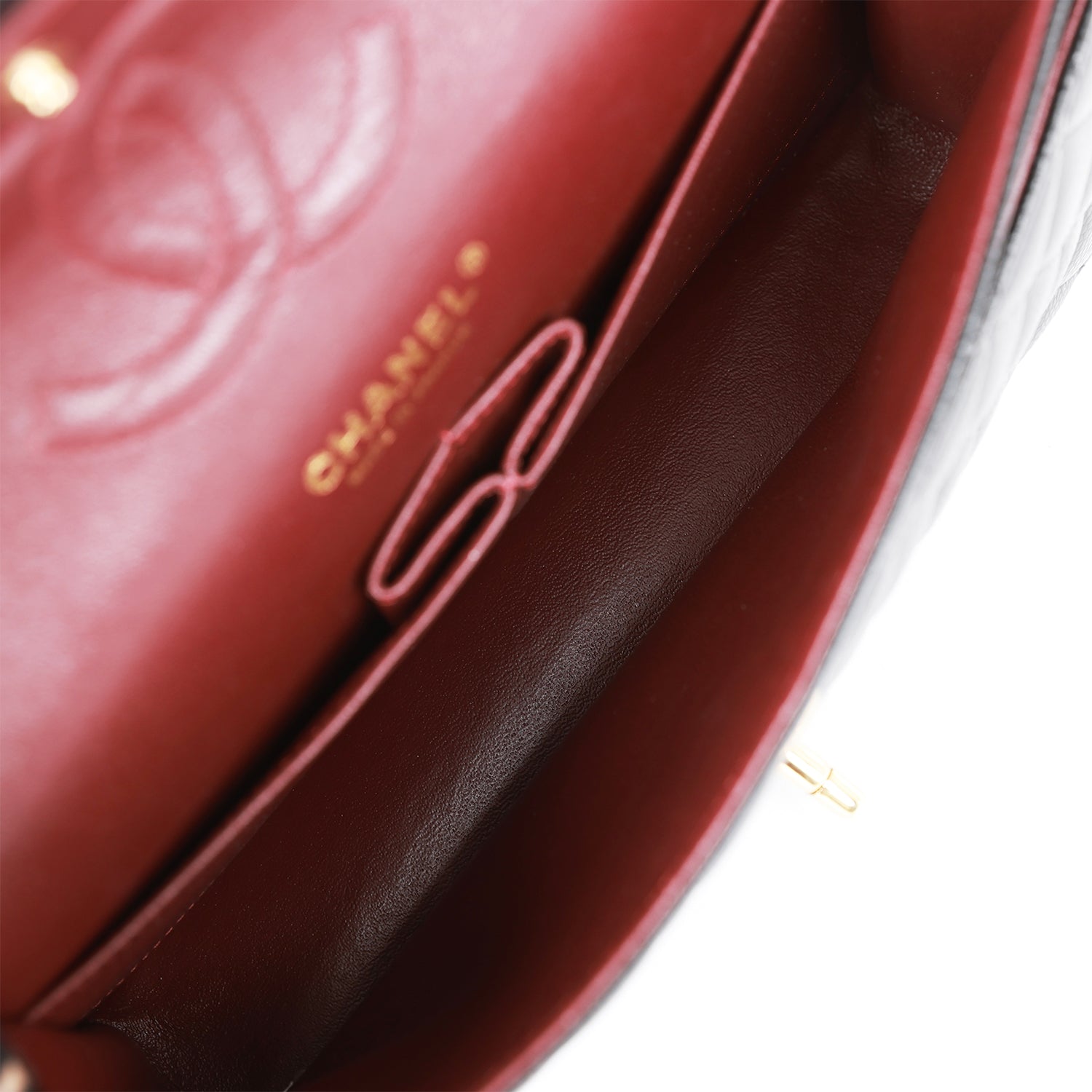 Medium Classic Double Flap Bag Black Caviar Gold Hardware - Image 8