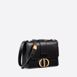 30 Montaigne Bag Black Box Calfskin