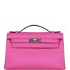 Hermes Kelly Pochette Magnolia Swift Palladium Hardware