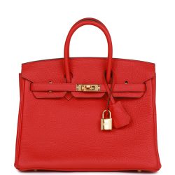 Hermes Birkin 25 Rouge De Coeur Togo Gold Hardware