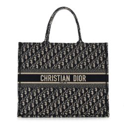 Christian Dior Oblique Large Book Tote Blue