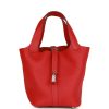 H Handbags Picotin Lock 18 Vermillion Clemence Palladium Hardware