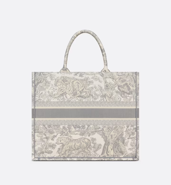 Large Dior Book Tote Gray Toile De (42 X 35 X 18.5 Cm) - Image 3