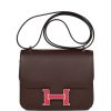 H Handbags Constance 18 Rouge Sellier Epsom Palladium Hardware