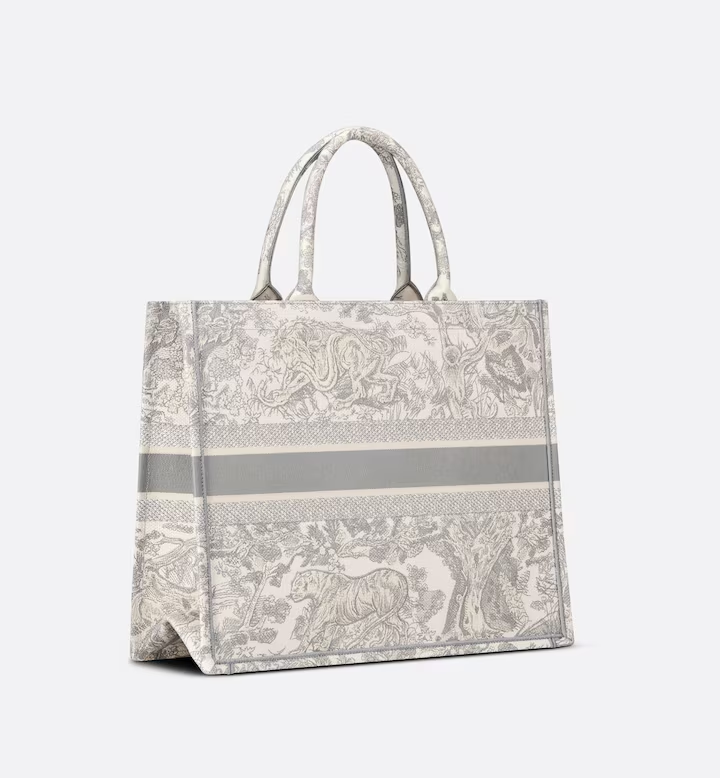 Large Dior Book Tote Gray Toile De (42 X 35 X 18.5 Cm) - Image 2