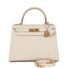 H Handbags Craie Epsom Sellier Kelly 28Cm Gold Hardware