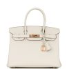 Hermes Birkin 30 Craie Togo Rose Gold Hardware