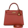 H Handbags Kelly Sellier 25 Rouge Venetian Epsom Gold Hardware