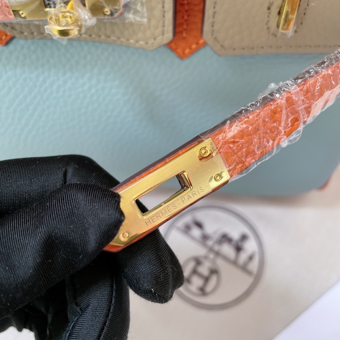 HERMES BIRKIN MINI GOLD HARDWARE EPSOM MULTICOLOR 25CM - Image 5