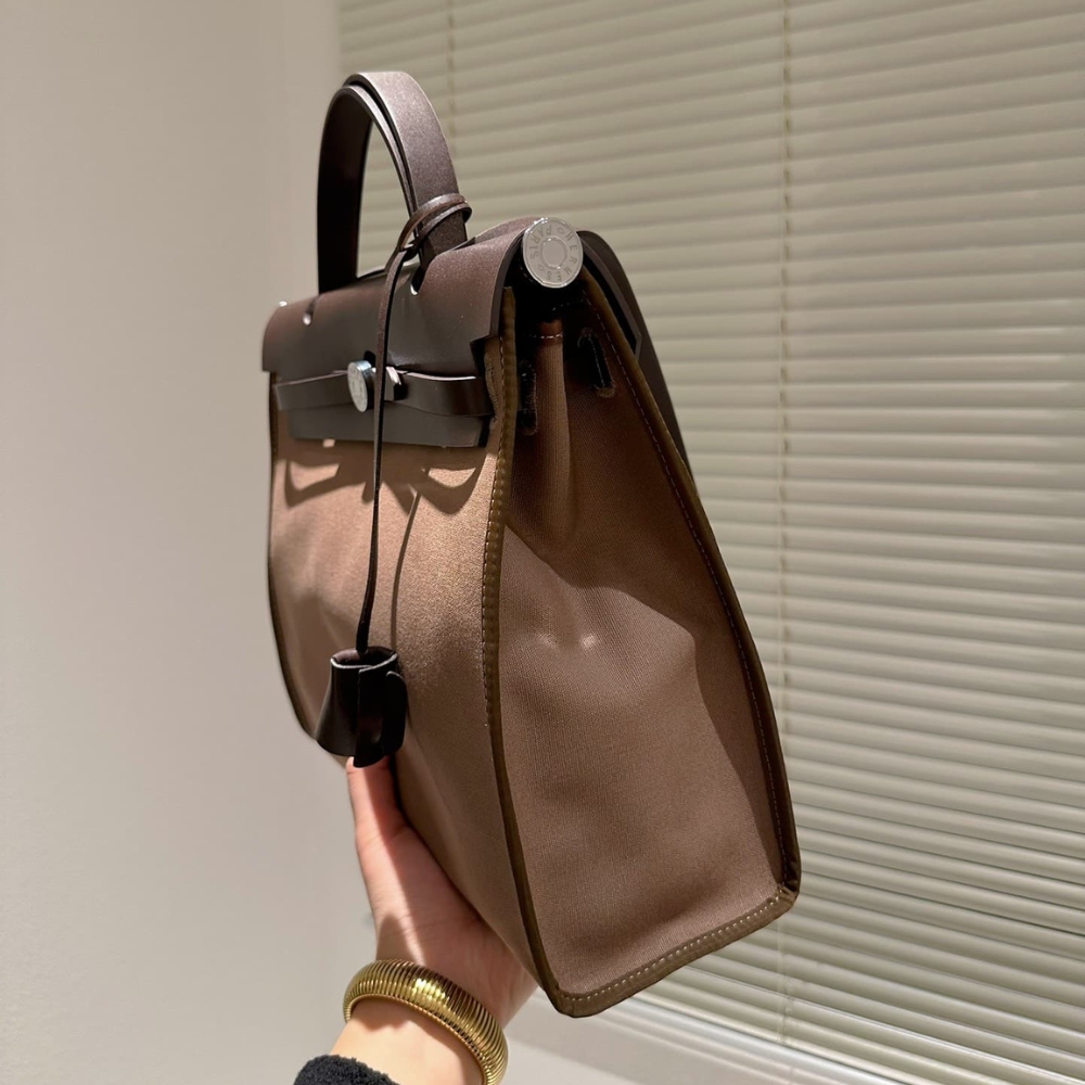 HERMES HERBAG ZIP 31 BAG BEIGE BROWN 31CM - Image 3