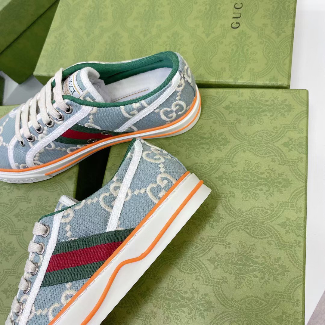 Gucci Women's Tennis 1977 Sneaker Light Blue 606110 H0G10 3460 - Image 6