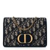 Christian Dior Oblique 30 Montaigne 2-In-1 Pouch Blue