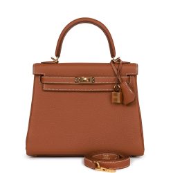 Hermes Kelly Retourne 25 Gold Togo Gold Hardware