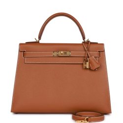 Hermes Kelly Sellier 25 Gold Epsom Gold Hardware