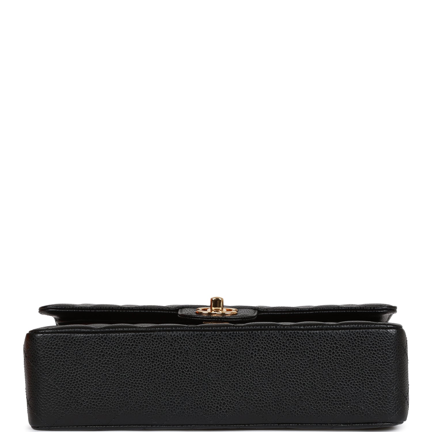 Medium Classic Double Flap Bag Black Caviar Gold Hardware - Image 5