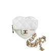 Chanel Heart Clutch With Chain White Ap2784