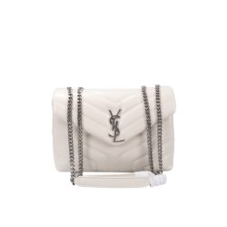 Saint Laurent Loulou Small Chain Bag In Matelasse Y Leather White Silver 23Cm 494699Dv7269207