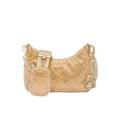 Prada Canapa Tote Canvas Bag In Beige 29Cm