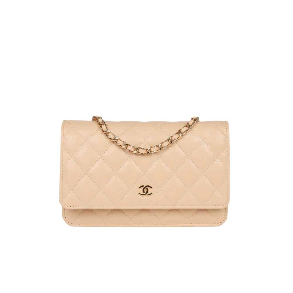 Chanel Wallet On Chain Woc Beige 19Cm