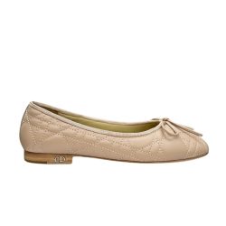 Dior Ballet Flat Beige Quilted Cannage Calfskin