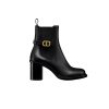 Dior 30 Montaigne Heeled Ankle Boot Black Supple Calfskin Kci950Vso S900