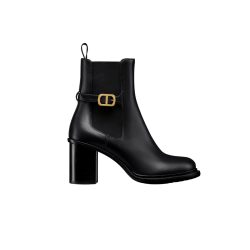 Dior 30 Montaigne Heeled Ankle Boot Black Supple Calfskin Kci950Vso S900