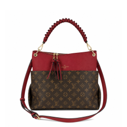 Louis Vuitton Maida Hobo Handbag Red Monogram 33Cm