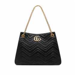 Gucci GG Marmont Shoulder Bag Black 32Cm 453569 Drw1T 1000