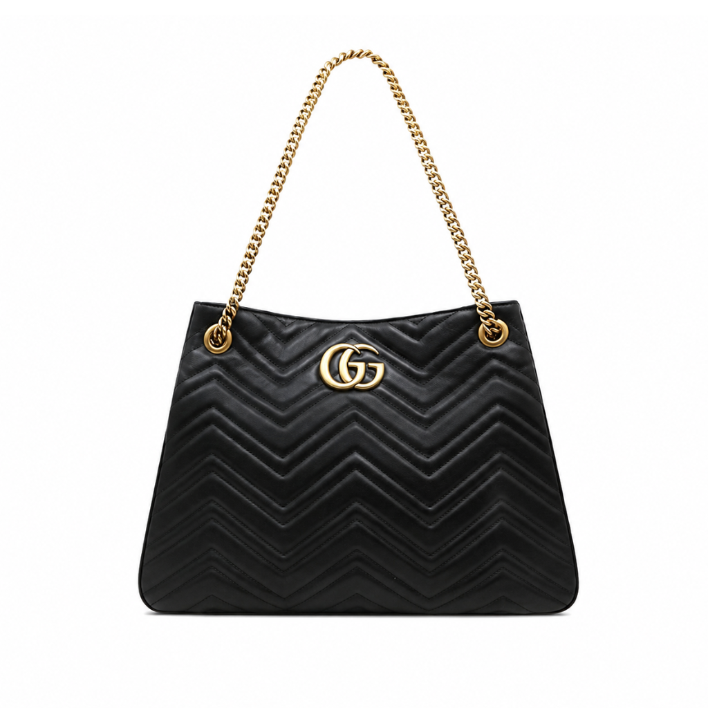 Gucci GG Marmont Shoulder Bag Black 32Cm 453569 Drw1T 1000