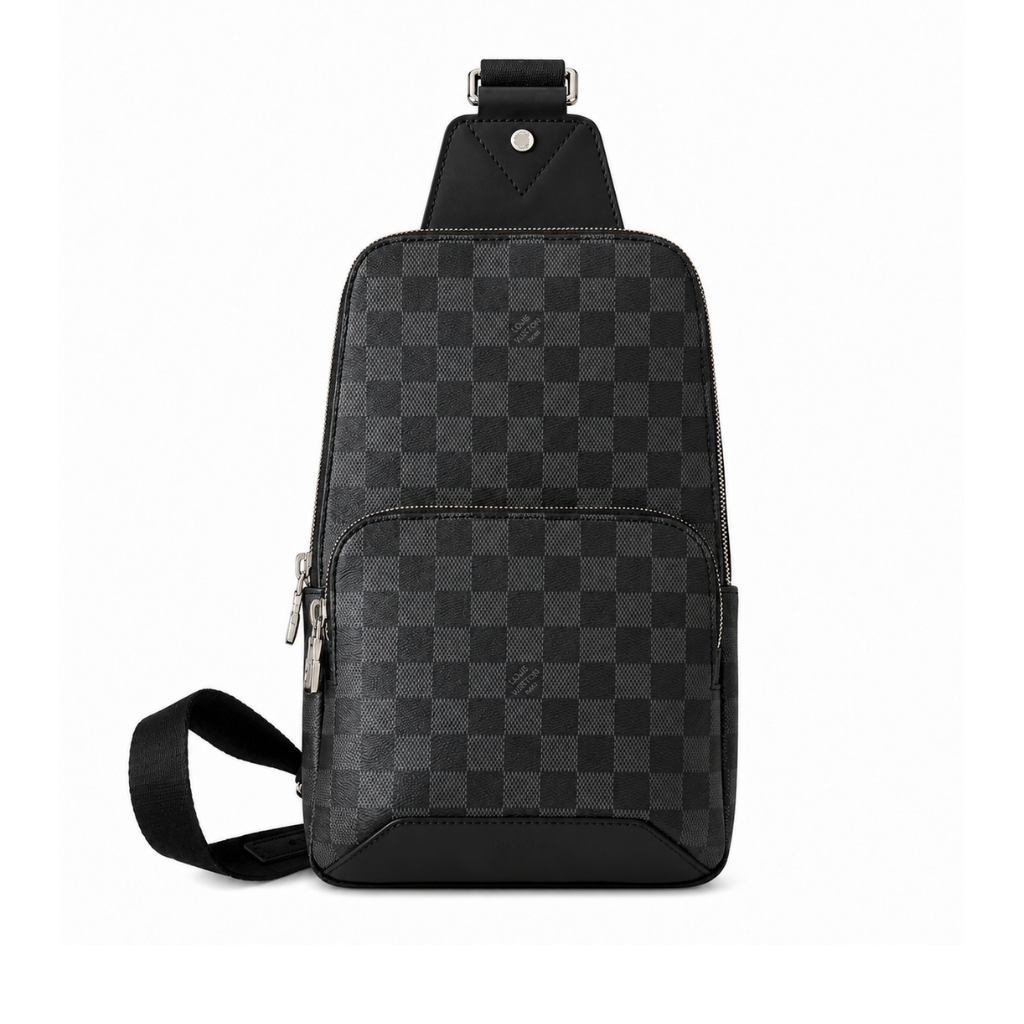 Louis Vuitton Avenue Slingbag Damier Infini Onyx Silver 31Cm N40097